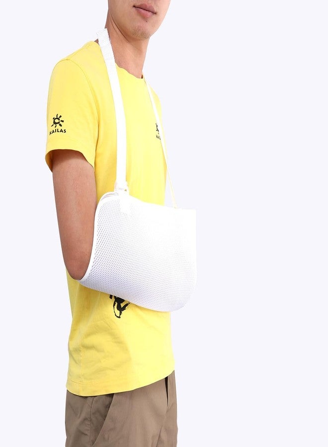 rosenice Mesh Arm Sling Adjustable Triangular Fixing Belt Shoulder Immobilizer for Broken Fractured Arm Support Medical Use Breathable Reversible One-Hand Strap - Image 5