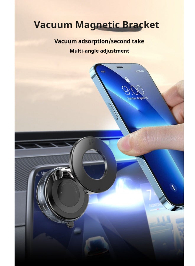 Adjustable Vacuum Magnetic Suction Cup Car Phone Holder,Magnetic Phone Mount Suitable for Car/Gym/Mirror/Smooth Surface - Image 2
