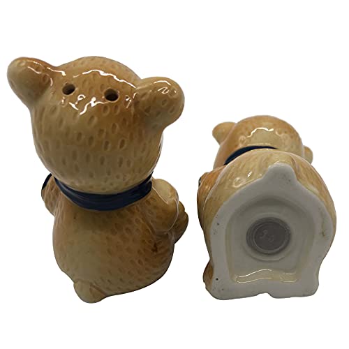 Shopster Small Bear Couple Dining Table Salt and Pepper Shakers, 2 Pieces, with Bear Ceramic Base (TH 28) - Image 3