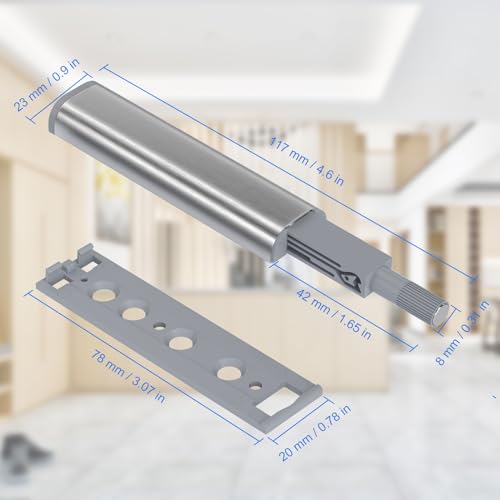 Jiayi Cabinet Latch Magnetic Push Catch 20 Pack Push to Open Cabinet Hardware Spring Release Push Touch Latch Heavy Duty Kitchen Door Push Release Latch for Drawer Closure Push Catch Press Out Latch - Image 2