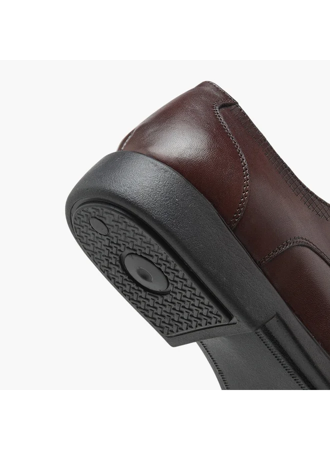 دوتشيني Men's Leather Solid Derby Shoes with Lace-Up Closure
