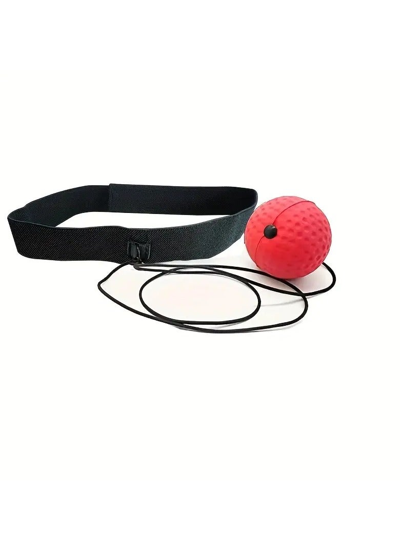 Goolsky Speed & Agility Boxing Reflex Ball with Headband - Improve Hand-Eye Coordination, Red/Black - Image 2