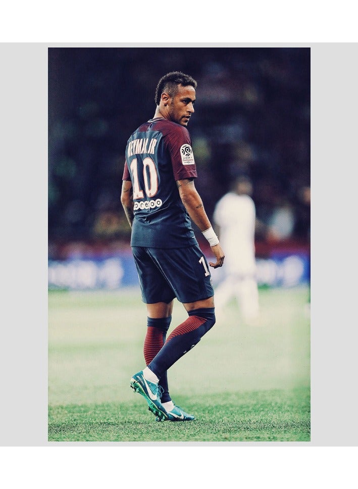 كوينج Neymar Poster Football Star Decorative Painting Self-Adhesive Style