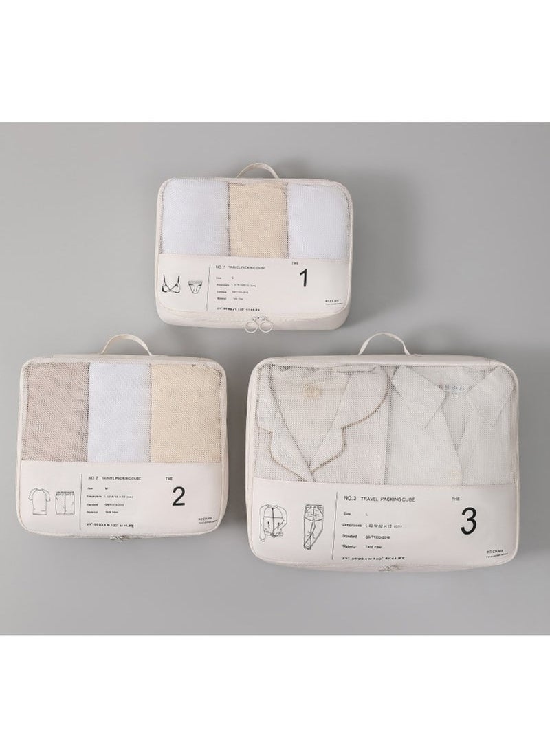 Captaintech 6 Pcs Packing Cubes for Travel, Travel Cubes for Suitcases Lightweight Luggage Organizers Travel Essential Bag with Toiletries Bag for Clothes Shoes Cosmetics Toiletries  - Image 2