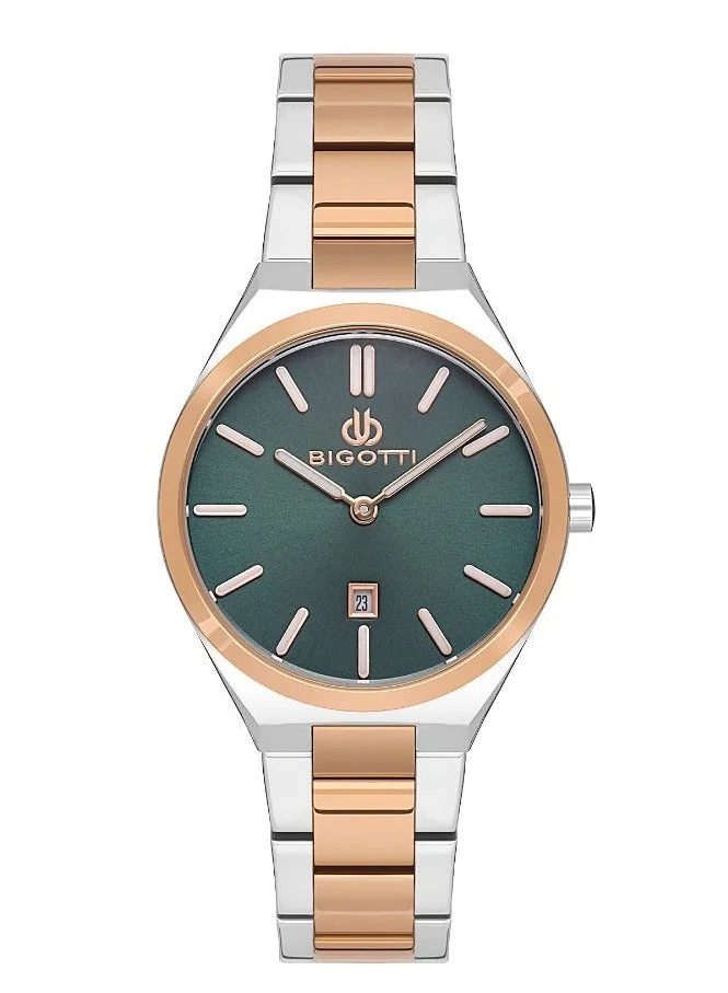 BIGOTTI Bigotti - Quotidiano Women Watch | Stainless SteelBrass Case | Analog | Round Dial | Mineral Glass | Japanese Quartz | Water Resistant 30 Meters