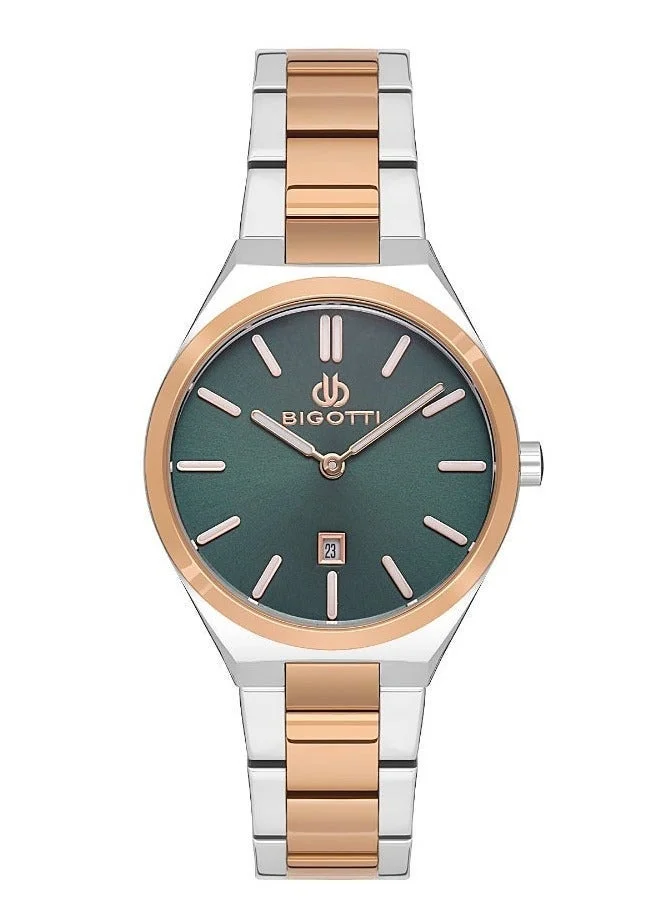 BIGOTTI Bigotti - Quotidiano Women Watch | Stainless SteelBrass Case | Analog | Round Dial | Mineral Glass | Japanese Quartz | Water Resistant 30 Meters
