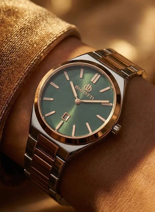 BIGOTTI Bigotti - Quotidiano Women Watch | Stainless SteelBrass Case | Analog | Round Dial | Mineral Glass | Japanese Quartz | Water Resistant 30 Meters