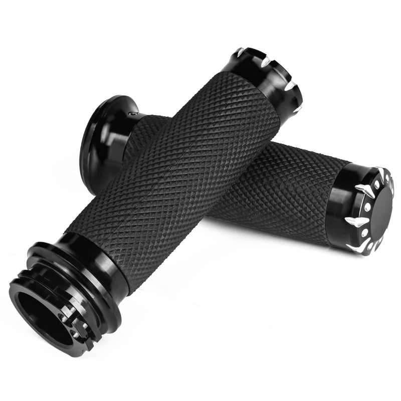 BlueStars مقابض مقود دراجة BlueStars 1 بوصة، غير قابلة للانزلاق ومتينة - متوافقة مع Harley Dyna, Sportster 883 1200, Road Glide, Softail, Street Glide, Tour Glide - Image 1