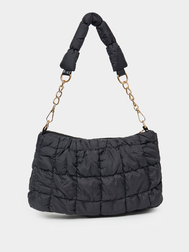 Styli Styli  Quilted Shoulder Bag with Detachable Strap and Zip Closure - Image 5