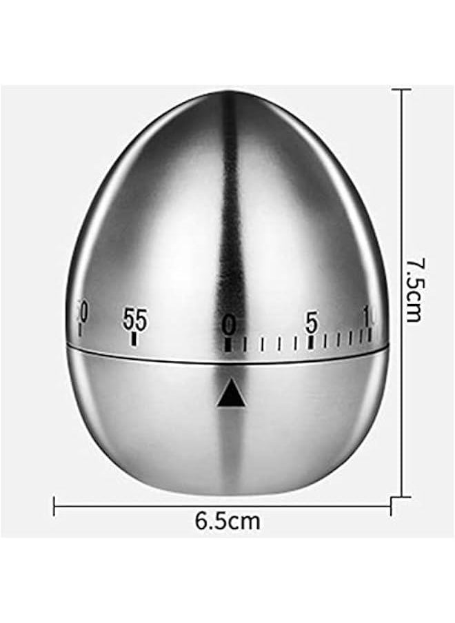 Kitchen Egg Timers for Boiling Eggs Mechanical Kitchen Timer Rotating Alarm with 60 Minutes Stainless Steel Visual Countdow Waterproof Timer for Cooking Exercise Learning Cosmetic Applications Bakin