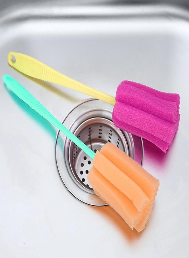 HUNCHA Baby Bottle Cleaner Brush, Durable Soft Sponge Brush, Non-Scratch & Odor Free | Clean Dishes, Water Bottles, Coffee Glasses Pot Milk Cup, Glasses, Household Messes, Multicolor, Pack of 1 - Image 4