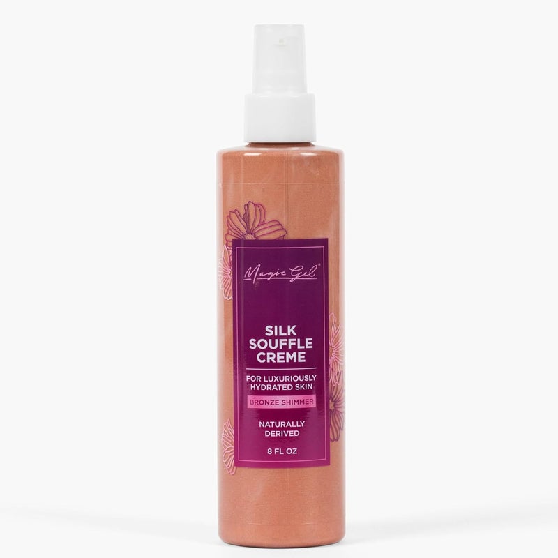 Magic Gel Silk Souffle Creme Bronze Bronze Body Shimmer  All types of skins Formula For luxuriously hydrated skin 8oz