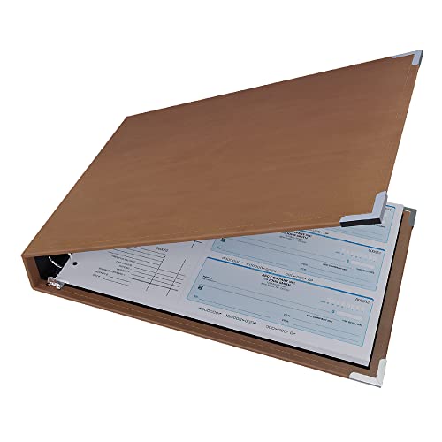 Davis Group Premium 3Up Business Checkbook Binder Big and Small Business Essentials for Checks Tan - Image 1