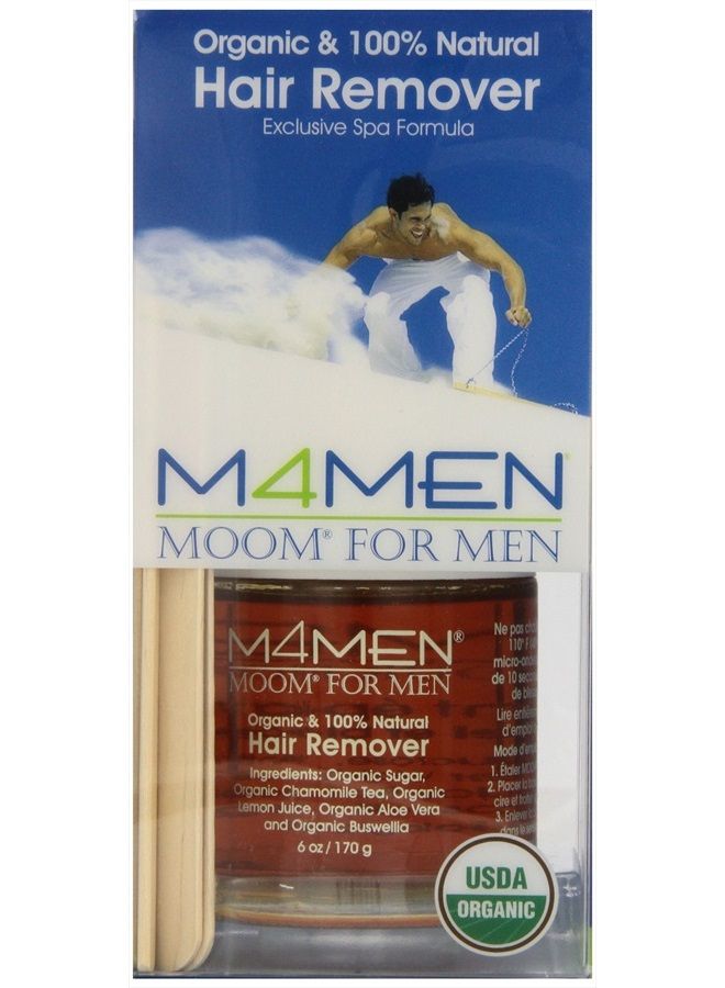 Moom For Men Organic Hair Removal Kit, 6-Ounce Package - Image 1