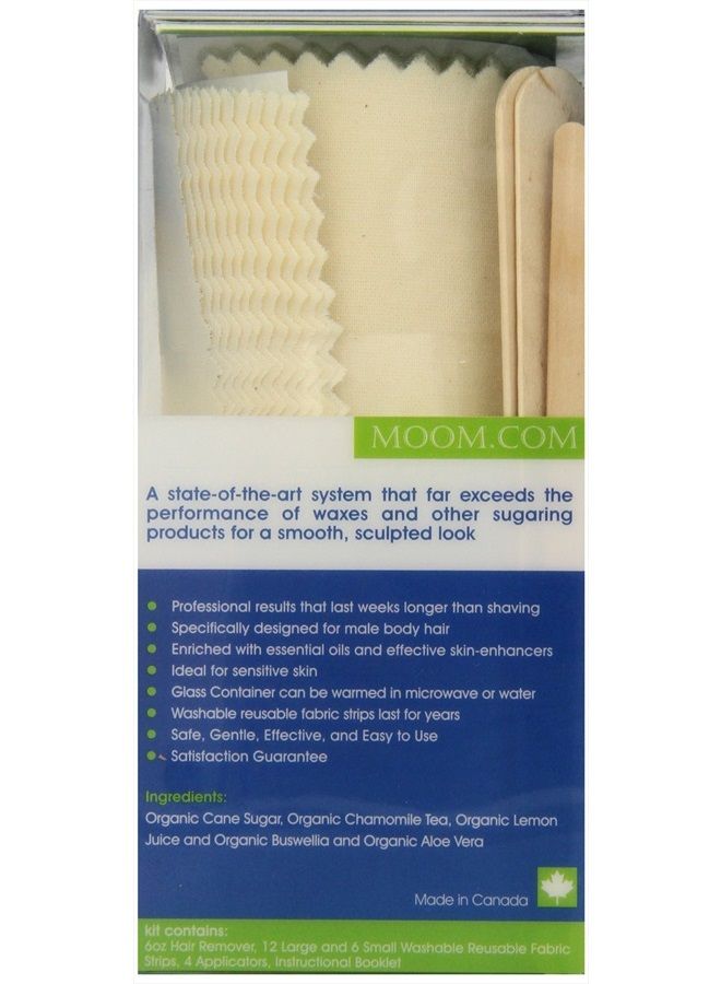 Moom For Men Organic Hair Removal Kit, 6-Ounce Package - Image 4