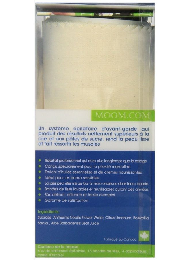 Moom For Men Organic Hair Removal Kit, 6-Ounce Package - Image 2