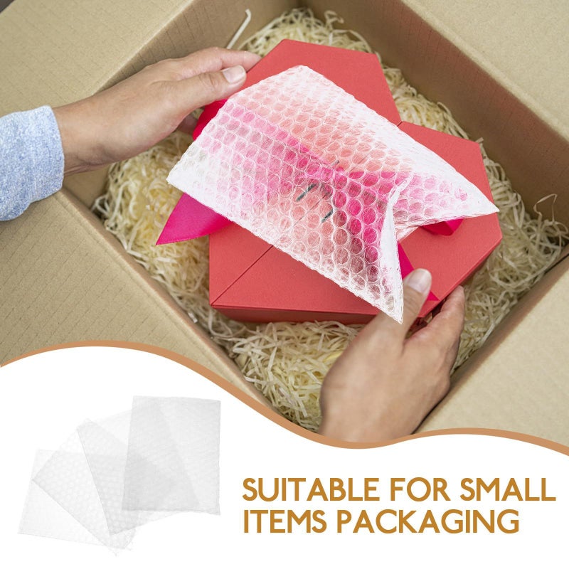 100 Small Bubble Pouch Bags 5.91 X 3.94 Inches Double Wall Shockproof Plastic Mailers for Shipping - Image 4