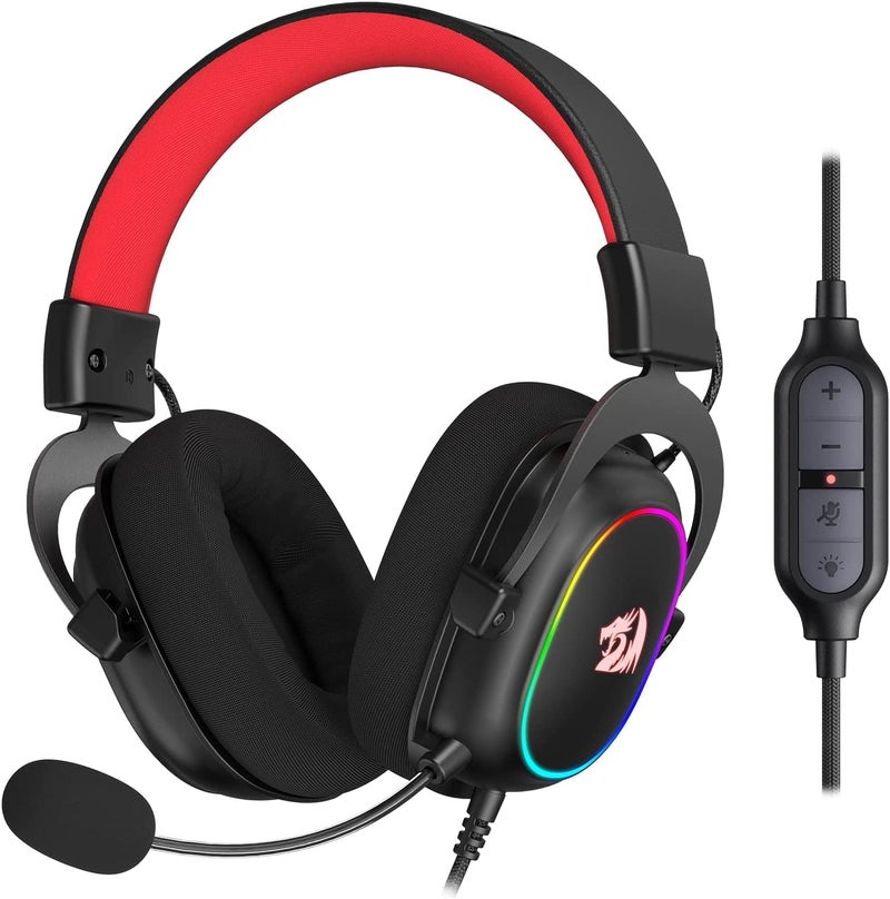 Redragon H510 Zeus-X RGB Wired Gaming Headset - 7.1 Surround Sound - 53MM Audio Drivers in Memory Foam Ear Pads w/Reliable Fabric Cover- Multi Platforms Headphone - USB Powered for PC/PS4/NS - Image 1