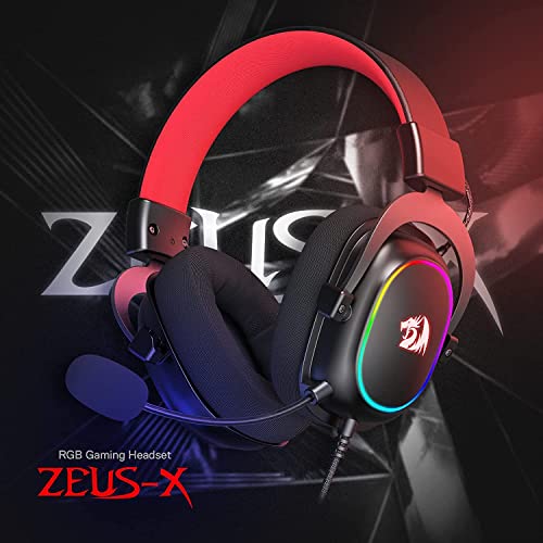 Redragon H510 Zeus-X RGB Wired Gaming Headset - 7.1 Surround Sound - 53MM Audio Drivers in Memory Foam Ear Pads w/Reliable Fabric Cover- Multi Platforms Headphone - USB Powered for PC/PS4/NS - Image 2