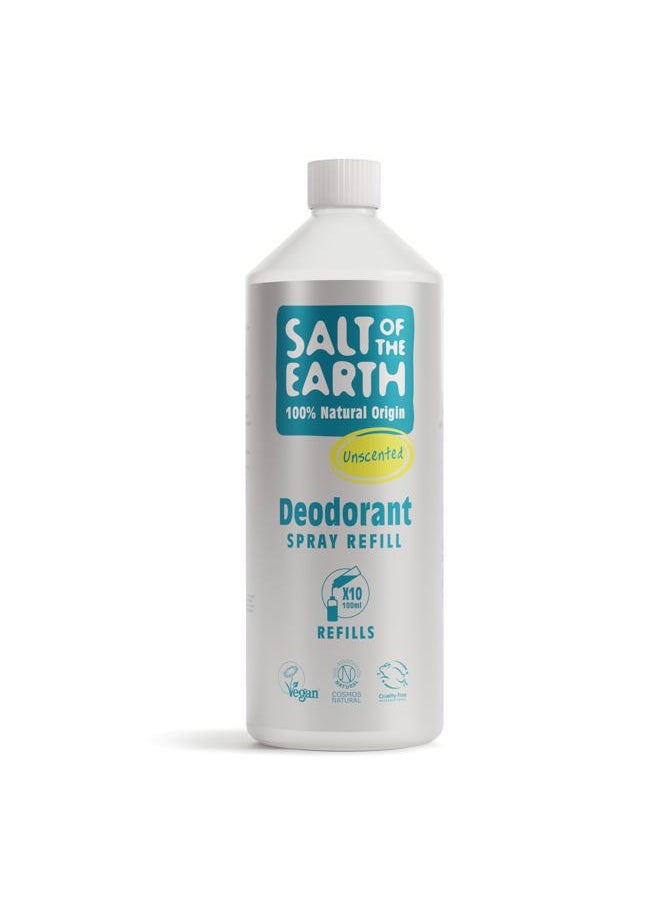 Salt Of The Earth - Salt of the Earth Natural Unisex Deodorant Spray Unscented Refill 1 Litre - Image 1