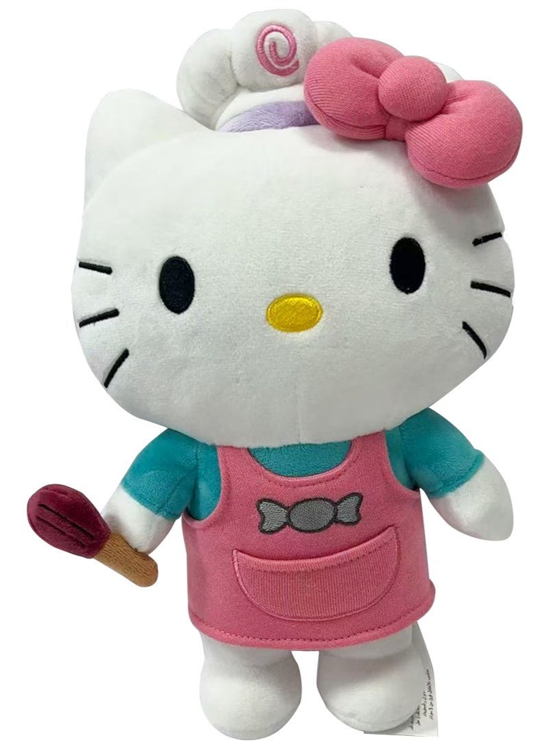 Hello Kitty Career Plush 25cm – Soft Collectible Stuffed Toy in Career Outfit, Cute Cuddly Gift for Kids and Hello Kitty Fans - Candy Maker - Image 1