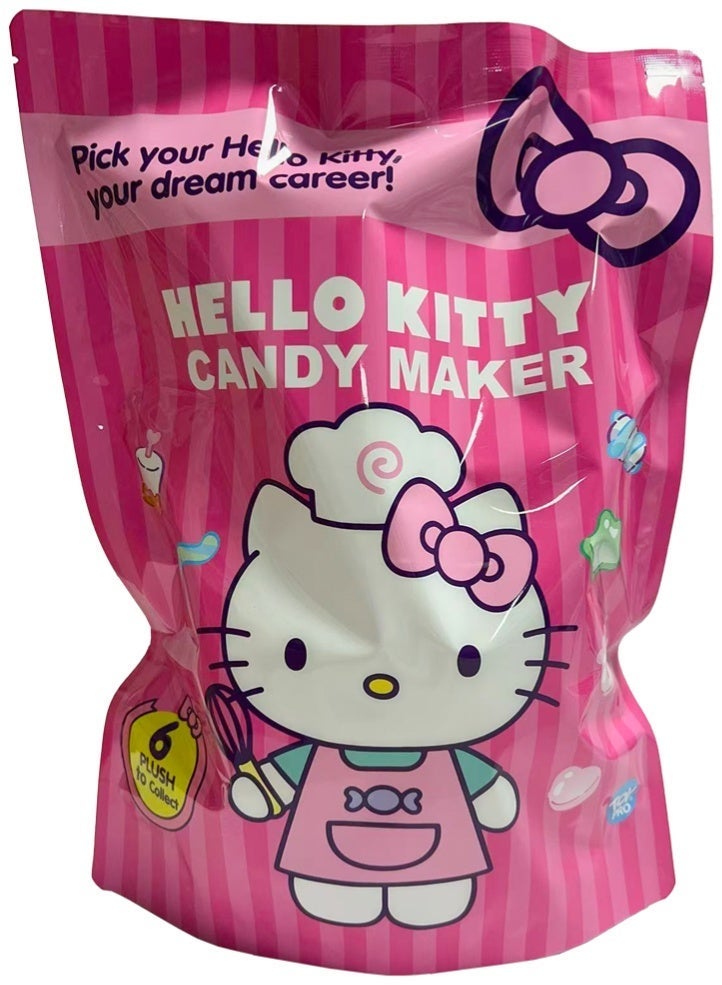 Hello Kitty Career Plush 25cm – Soft Collectible Stuffed Toy in Career Outfit, Cute Cuddly Gift for Kids and Hello Kitty Fans - Candy Maker - Image 3