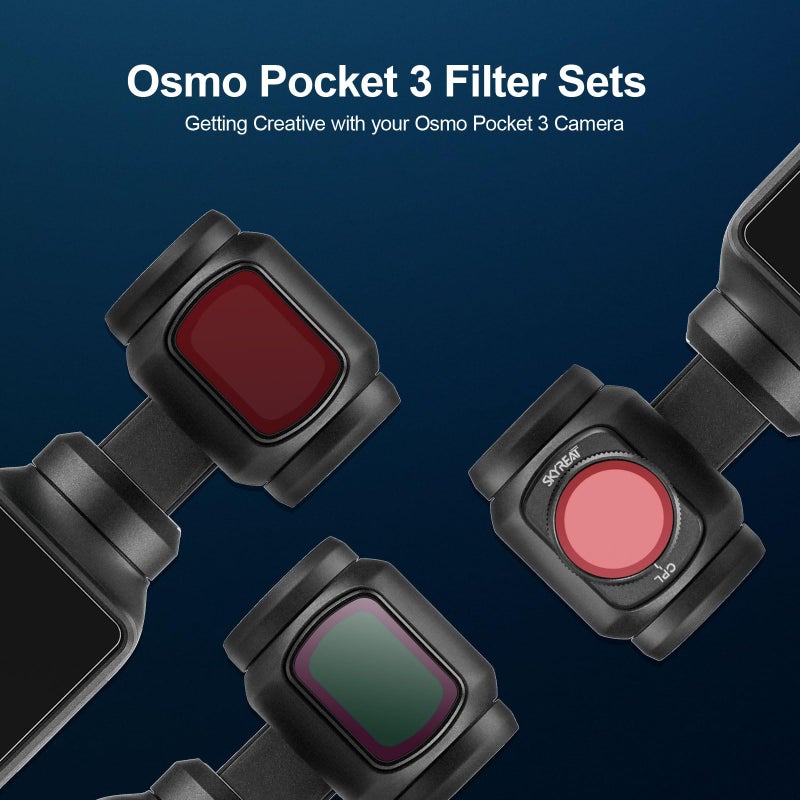 Skyreat ND Filters Set for DJI Osmo Pocket 3 Creator Combo Accessories -6 Pack (CPL/ND8/ND16/ND32/ND64/ND128) - Image 2