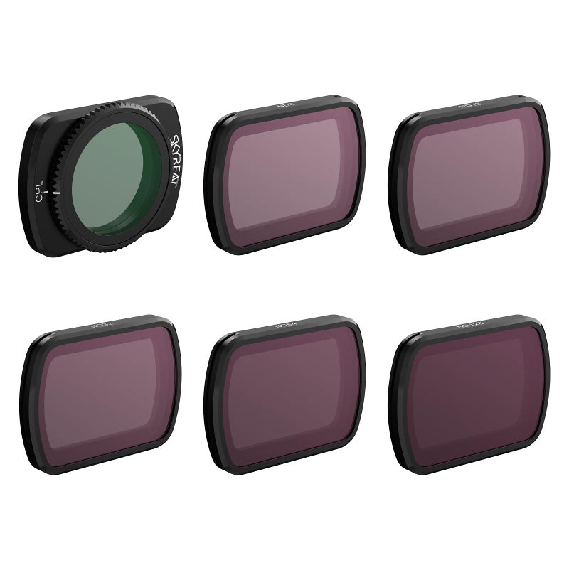 Skyreat ND Filters Set for DJI Osmo Pocket 3 Creator Combo Accessories -6 Pack (CPL/ND8/ND16/ND32/ND64/ND128) - Image 1