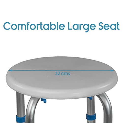 KosmoCare Premium Imported Shower Stool | Height Adjustable, Tool-Free Assembly Shower Chair with Anti-Slip Rubber Tips for Safety of Seniors & Elderly - Image 3