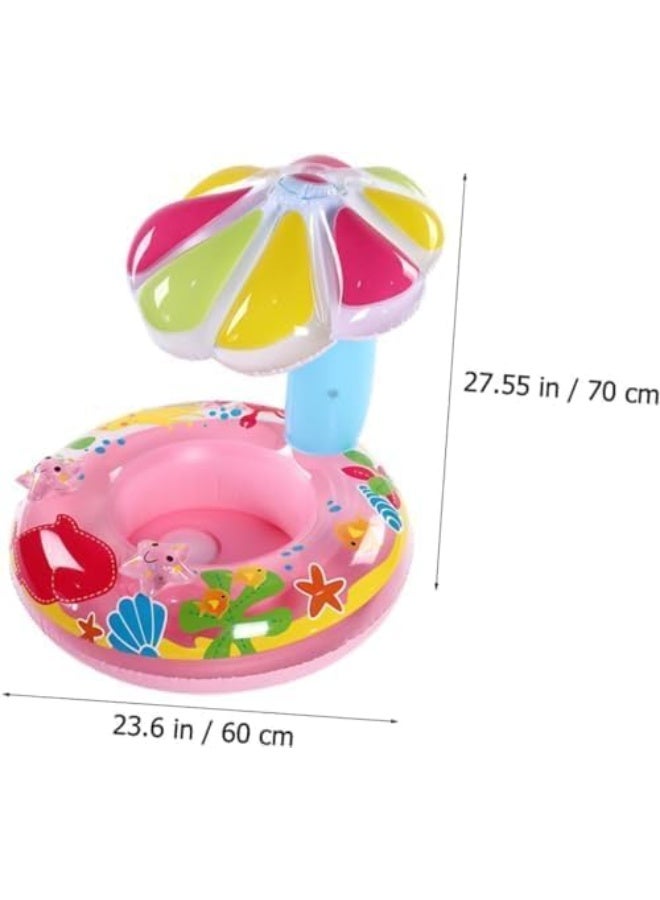 Sunshade Float for Kids with Swimming Chair, Inflatable Pool Toy for Kids, Swimming Ring for Kids, Inflatable Swimming Aid for Kids - Sea - Summer  - Image 3