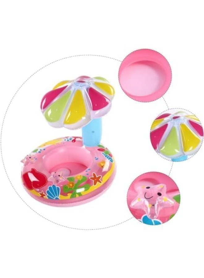 Sunshade Float for Kids with Swimming Chair, Inflatable Pool Toy for Kids, Swimming Ring for Kids, Inflatable Swimming Aid for Kids - Sea - Summer  - Image 2