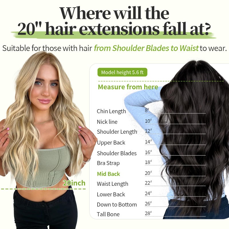 KooKaStyle Invisible Wire Hair Extensions with Transparent Headband Adjustable Size 4 Secure Clips Long Wavy Secret Wire Hairpiece 9H60A#Ash Brown/Platinum Blonde 20 Inch for Women - Image 5