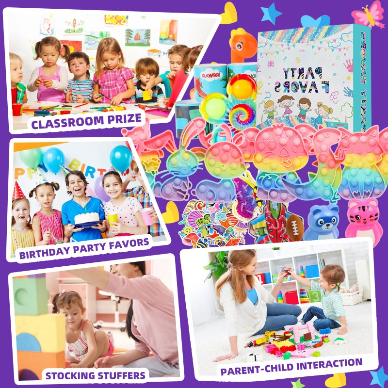 DKZ 1000Pcs Fidget Toys Pack, Bulk Party Favors for Kids, Stocking Stuffers, Treasure Box Chest, Birthday Party, Classroom Carnival Prizes, Pinata Stuffers, Goodie Bag Stuffers, Stress Relief, Sensory Toy - Image 5