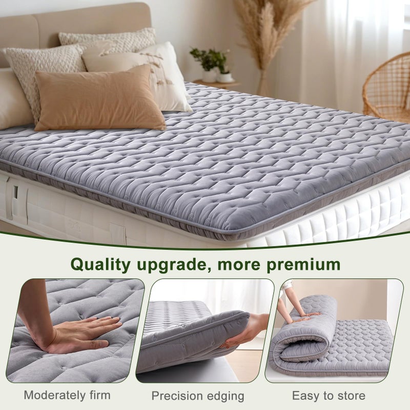 OSSERTSbearY Premium Foam King Mattress Topper,Firm Mattress Topper for Back Pain,Provide Lasting Support,Thicken Bed Topper,Premium Gray(80Ã—78Inches) - Image 5