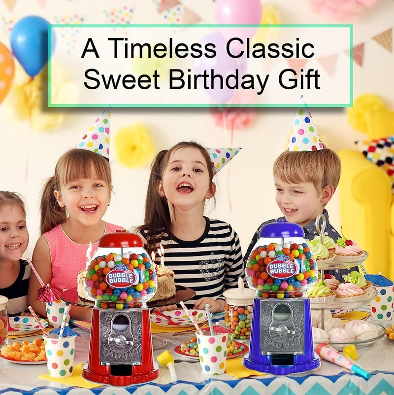 PlayO Gumball Machine for Kids 9" - Heavy Duty Metal with Glass - Christmas Antique Style Bubble Gum Machine - Kids Coin Operated Toy Bank for USA Coins - Candy Dispenser - Playo  - Image 4