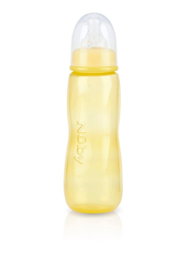 Nuby Nuby Standard Neck Tinted Bottle, 8oz, 3+ Months, Single Pack of 1, Colors May Vary  - Image 1