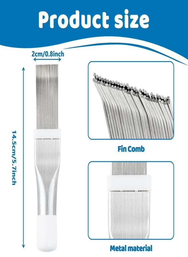 rolyta 3Pcs Air Conditioner Condenser Fin Cleaning Brush Set, Stainless Steel Ac Fin Comb, Ac Coil Cleaner Brush for Mini Split, Refrigerator Coils, Evaporator - Image 5
