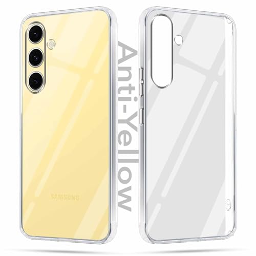 Jkobi Lifetime Anti-Yellow Clear Back Cover Case for Samsung Galaxy S24 FE (Sleek Hard Crystal | Shockproof and Camera Protection) - Image 1