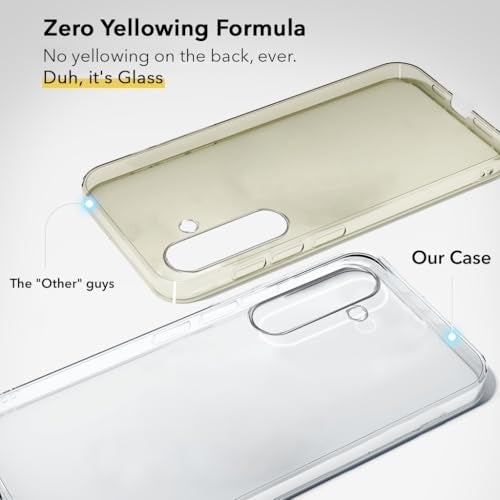 Jkobi Lifetime Anti-Yellow Clear Back Cover Case for Samsung Galaxy S24 FE (Sleek Hard Crystal | Shockproof and Camera Protection) - Image 2