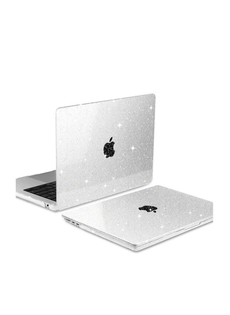 Generic 2 in 1 Bundle Case Compatible with MacBook Air 13 inch 2022 M2 Chip A2681/2024 M3 Chip A3113/2025 M4 Chip A3240, Laptop Plastic Hard Case + TPU Keyboard Cover, Glitter Clear  - Image 4