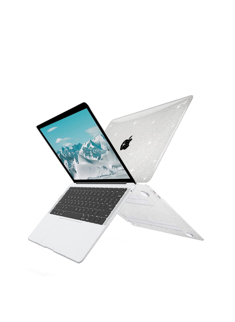 Generic 2 in 1 Bundle Case Compatible with MacBook Air 13 inch 2022 M2 Chip A2681/2024 M3 Chip A3113/2025 M4 Chip A3240, Laptop Plastic Hard Case + TPU Keyboard Cover, Glitter Clear  - Image 5