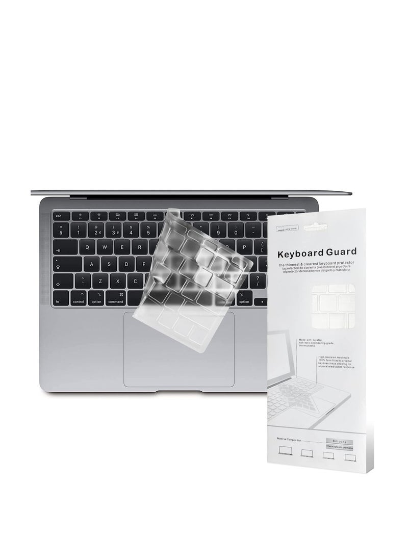 Generic 2 in 1 Bundle Case Compatible with MacBook Air 13 inch 2022 M2 Chip A2681/2024 M3 Chip A3113/2025 M4 Chip A3240, Laptop Plastic Hard Case + TPU Keyboard Cover, Glitter Clear  - Image 3