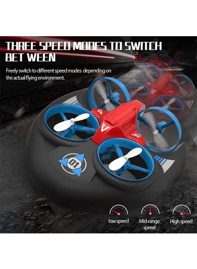 ألعاب قارب 3 في 1 تعمل بالتحكم عن بعد على الماء والهواء للأولاد، قارب تحكم عن بعد عالي السرعة 2.4 جيجا هرتز، طائرة بدون طيار للأطفال تدور بزاوية 360 درجة وقلب، طائرات RC-Hovercrafts - Image 3