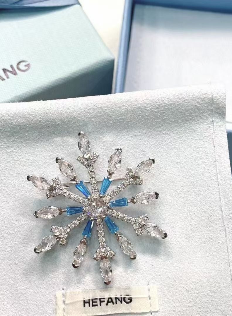 HEFANG Fashionable And Personalized Snowflake Ice Cream Brooch  - Image 2