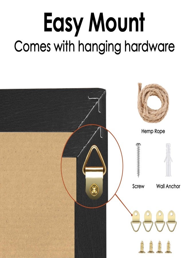 TORASO لوحة بيضاء قابلة للمسح الجاف، لوحة تقويم أسبوعية، لوحة بيضاء مغناطيسية للجدار، لوحة رسائل بإطار أسود من الخشب الصلب مقاس 10.6 بوصة × 14.6 بوصة، لوحة تخطيط للمكتب والمنزل والمدرسة (أسبوعي-BB-BK-2737) - Image 4