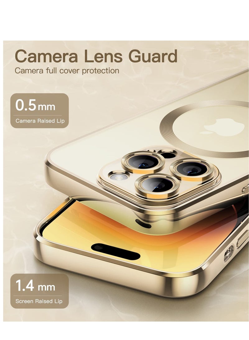 BORTONY iPhone 14 Pro Max Case Compatible with Magsafe Magnetic Wireless Charging Camera Lens Protector Anti-Scratch Slim Electroplated Cover for Apple iPhone 14 Pro Max - Image 3
