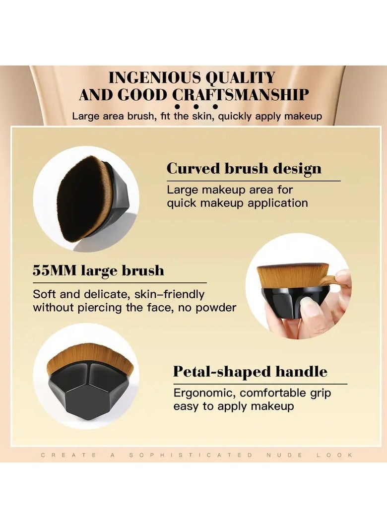 ORiTi فرش أساس سائلة احترافية لتطبيق مكياج خالي من العيوب محمولة ومسطحة - وردي - Image 4