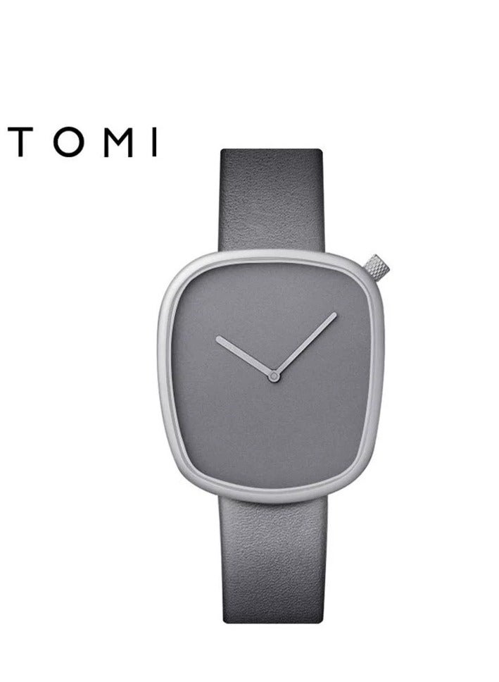 TOMI Fashion Business Mens Quartz Wrist Watches Waterproof Square Stainless Watch Gifts for Him Students Women Husband - Image 1