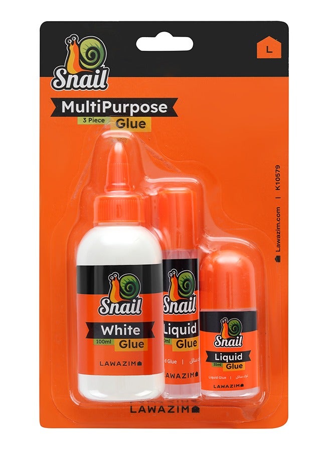 لوازم غراء أبيض (30 مل + 100 مل + 35 مل) غراء سائل 3 قطع | مناسب لتزيين الملابس والأحذية والأقمشة بالترتر والخرز، غراء قوي برأس دقيق - Image 5