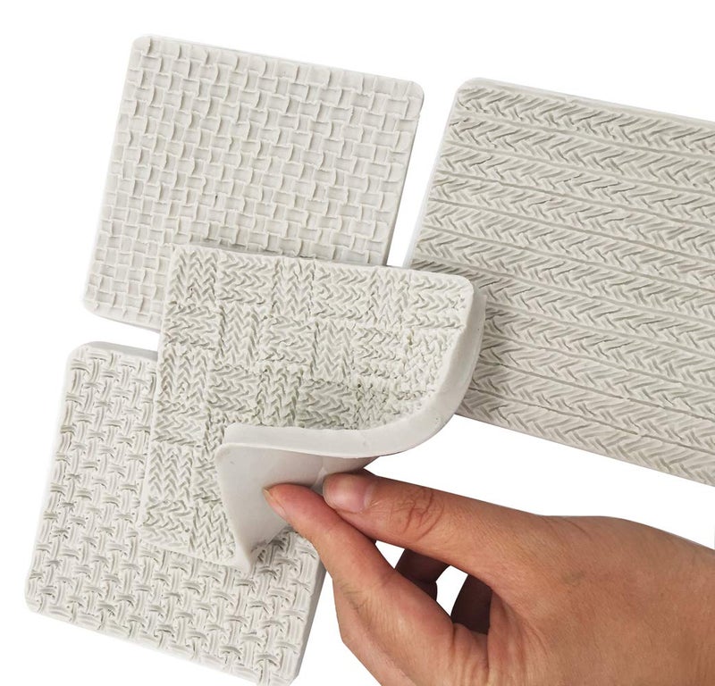 KOOTIPS Fondant Impression Mat, Sweater Texture Design Silicone Cake Decorating Supplies for Cupcake Wedding Cake Decoration - Image 5